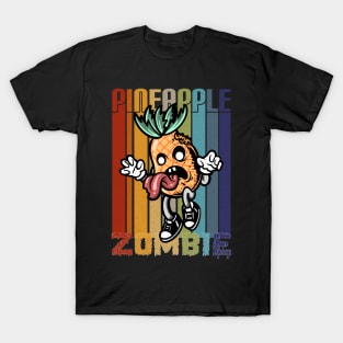 Retro Zombie Pineapple Halloween T-Shirt